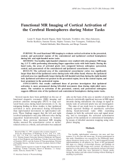Functional MR Imaging of Cortical Activation of the Cerebral