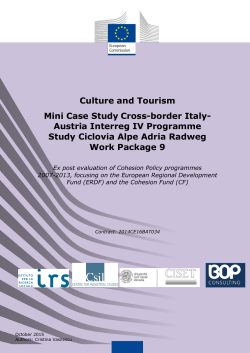 Mini Case Study Cross-border Italy-Austria Interreg IV Programme