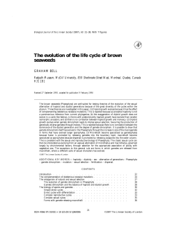 The evolution of the life cycle of brown seaweeds