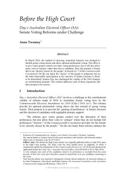 Day v Australian Electoral Officer (SA)