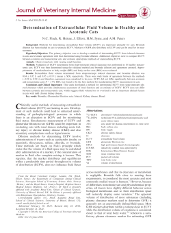 Determination of Extracellular Fluid Volume in Healthy and Azotemic