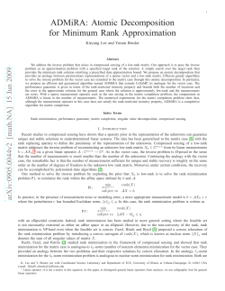 ADMiRA: Atomic Decomposition for Minimum Rank Approximation