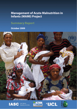Management of Acute Malnutrition in Infants (MAMI) Project