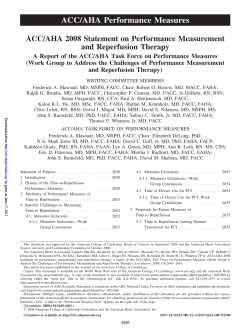 ACC/AHA Performance Measures