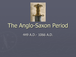The Anglo-Saxon Period