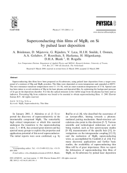 Superconducting thin films of MgB2 on Si by pulsed laser deposition