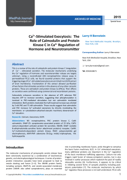 Ca2+-Stimulated Exocytosis: The Role of Calmodulin and Protein