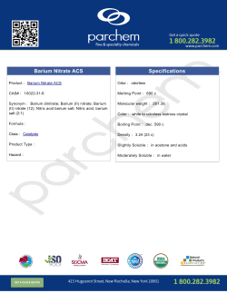 Barium Nitrate ACS Specifications