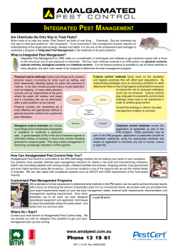 Integrated Pest Management