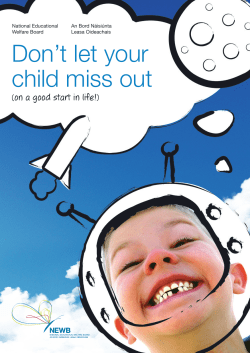Don`t let your child miss out