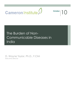 The Burden of Non-Communicable Diseases In India