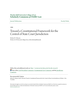 Toward a Constitutional Framework for the Control of State Court