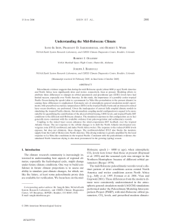 Understanding the Mid-Holocene Climate