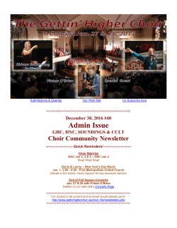 Admin Issue - Gettin` Higher Choir