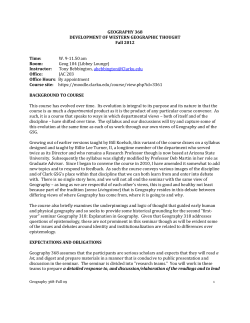 Development of Western Geographic Thought