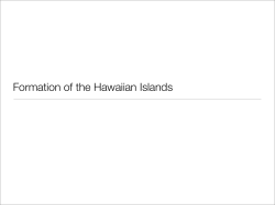 Formation of the Hawaiian Islands