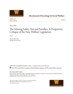 The Missing Safety Net and Families: A