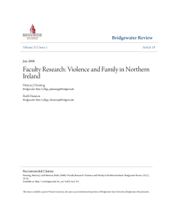 Faculty Research: Violence and Family in Northern Ireland