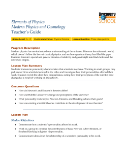 Modern Physics and Cosmology