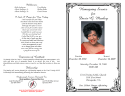 Doris G. Mosley - Obituary - Metropolitan Funeral Service