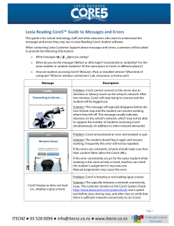 Lexia Reading Core5&trade; Guide to Messages and Errors