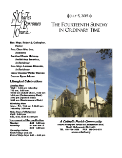 the fourteenth sunday in ordinary time