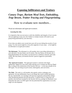 Exposing Infiltrators and Traitors