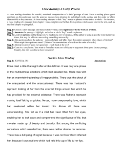 Close Reading: A 6