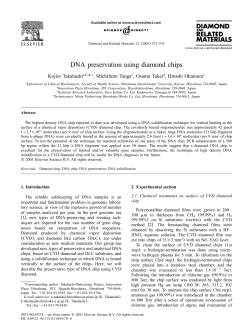 DNA preservation using diamond chips