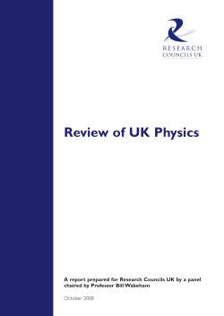 Review of UK Physics - Research Councils UK