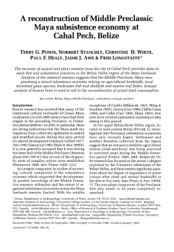 A reconstruction of Middle Preclassic Mava subsistence