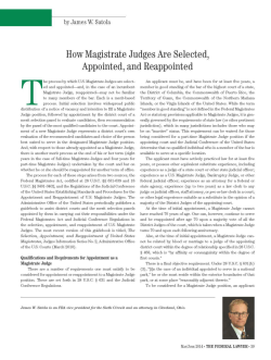 How Magistrate Judges Are Selected