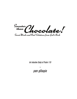 Sweeter Than Chocolate&reg; Psalm 119 - Precept Ministries International