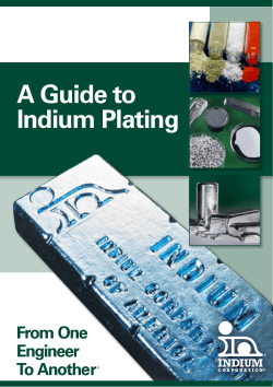 A Guide to Indium Plating 97507 (A5) R5