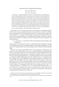 Precede-and-command revisited - Linguistic Society of America