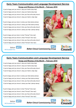 Early Years Communication and Language Development Service