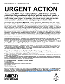 URGENT ACTION