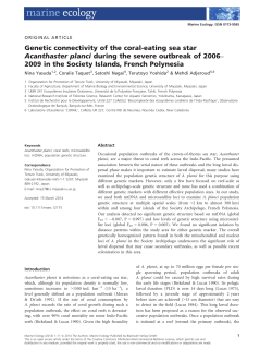 Genetic connectivity of the coral-eating sea star Acanthaster planci
