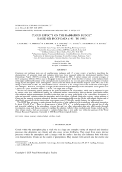 Cloud effects on the radiation budget based on ISCCP data (1991 to