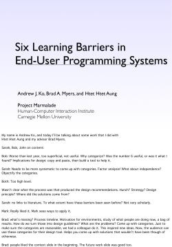 learning - Carnegie Mellon School of Computer Science