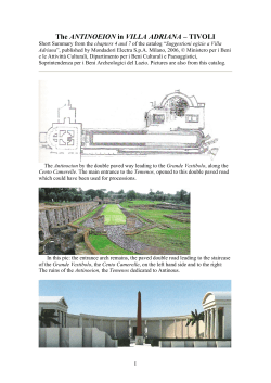 The ANTINOEION in VILLA ADRIANA – TIVOLI