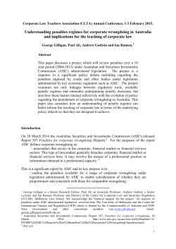 Understanding penalties regimes for corporate wrongdoing in