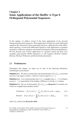 Some Applications of the Sheffer A