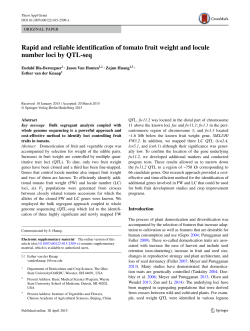 Rapid and reliable identification of tomato fruit weight and locule