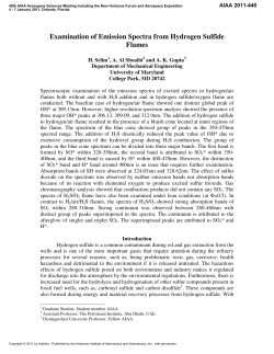 Examination of Emission Spectra from Hydrogen Sulfide Flames