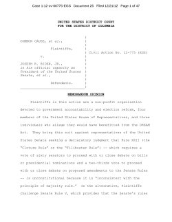 District Court Opinion Granting Motion to Dismiss