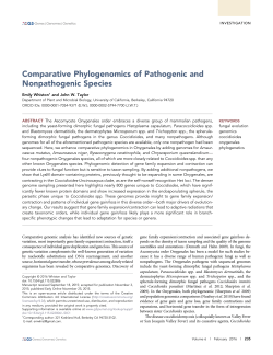 Comparative Phylogenomics of Pathogenic and Nonpathogenic