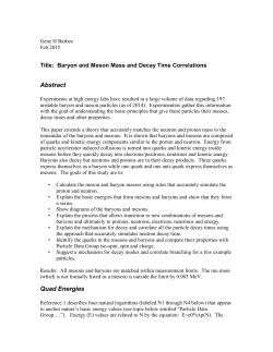 Paper for submission to Physical Review