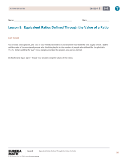 Lesson 8: Equivalent Ratios Defined Through the