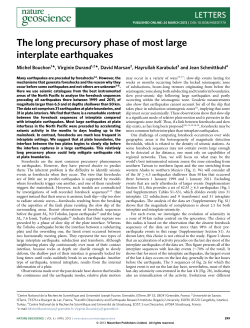 The long precursory phase of most large interplate earthquakes